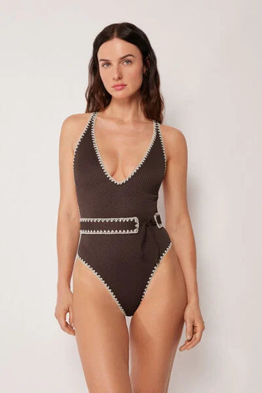 Swimsuit Bicolor Embroidery