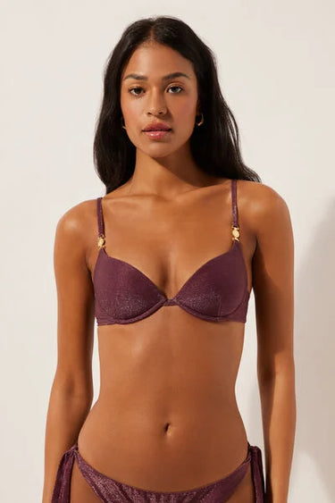Padded Push-Up Bikini Top Golden Glow