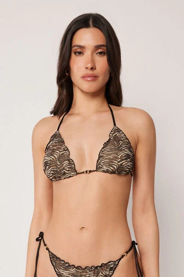 Triangle Bikini Top Doll Zebra