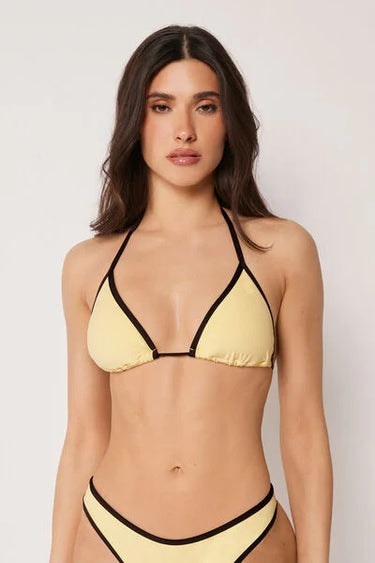 Triangle Bikini Top Bicolor Piping