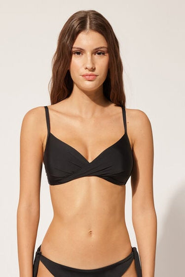 Graduated Padded Crossover Triangle Bikini Top Indonesia