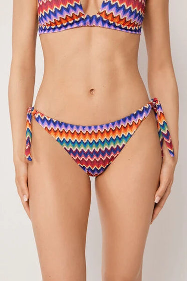 Bow Bikini Bottoms Vibrant Chevron