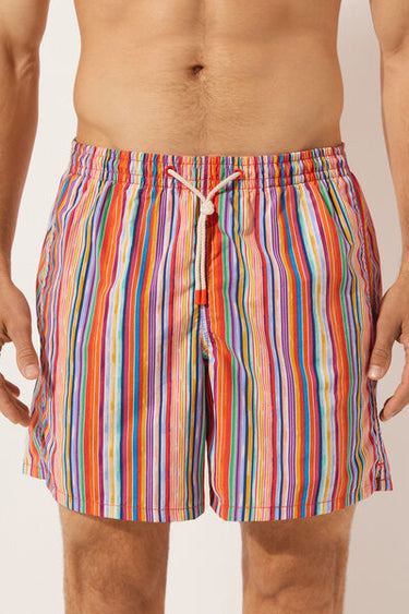 Men’s Patterned Boxer Swim Shorts Formentera