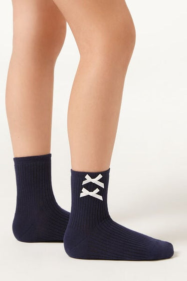 Girls’ Bow Short Socks