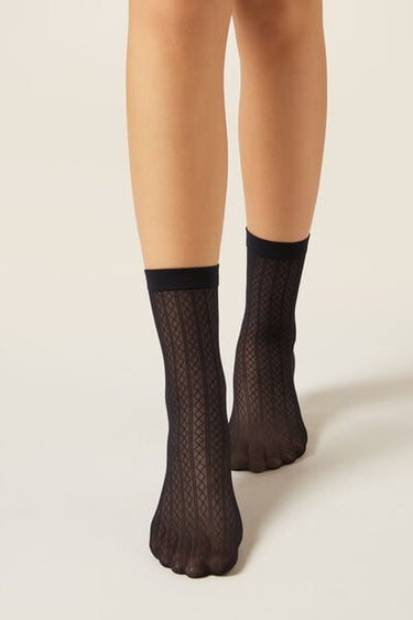 Diamond Pattern Eco Ankle Socks