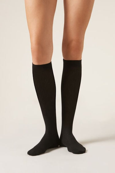 Ribbed Long Socks