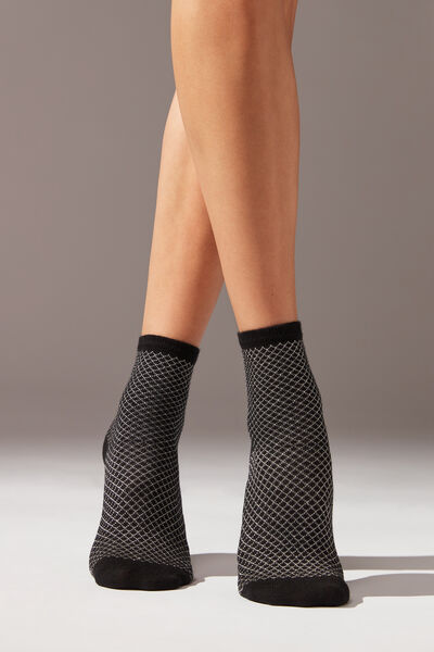 Animal Print Short Socks with Glitter - Short socks - Calzedonia