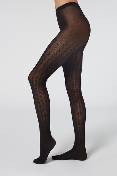 Cable-Patterned Cashmere Tights – Calzedonia Malta