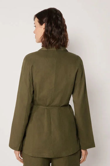 Blazer with Linen and Viscose