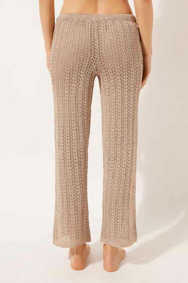 Lamé Crochet Trousers