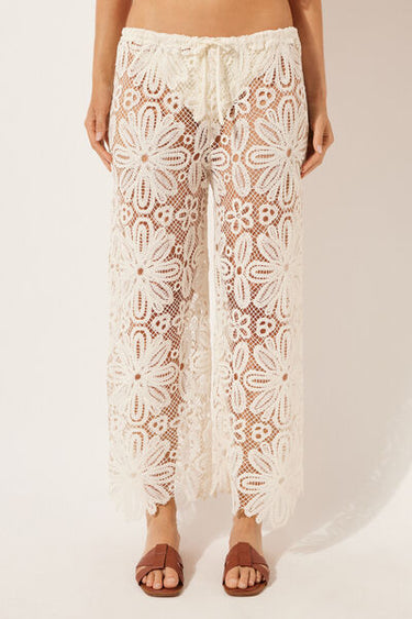 Floral Crochet Palazzo Trousers