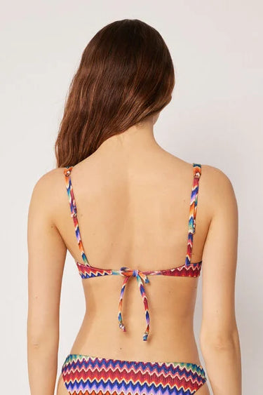 Balconette Bikini Top Vibrant Chevron