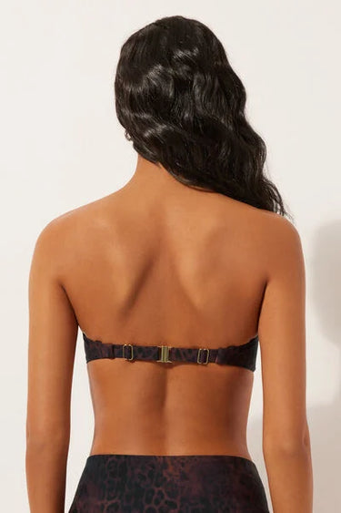 Bandeau Bikini Top Dark Animalier