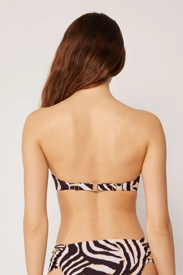 Bandeau Bikini Top Savannah Zebra