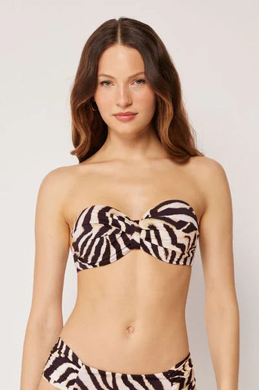 Bandeau Bikini Top Savannah Zebra