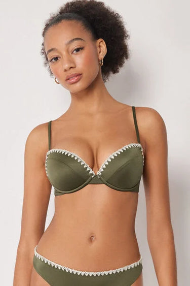 Padded Push-Up Bikini Top Refined Shine