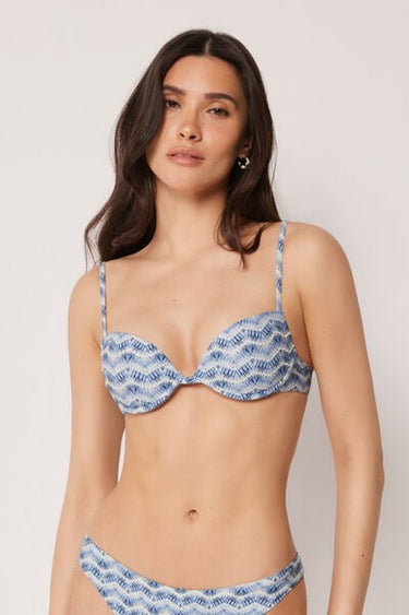 Padded Push-Up Bikini Top Water Reflection