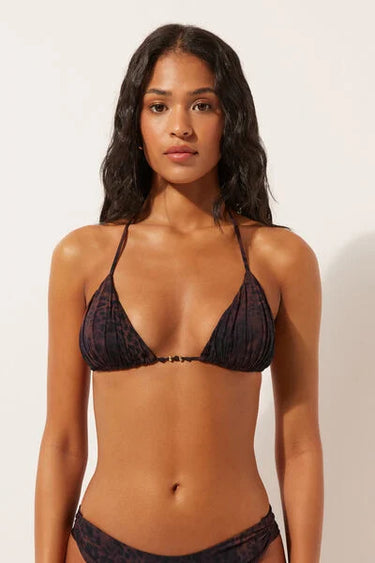 Triangle Bikini Top Dark Animalier