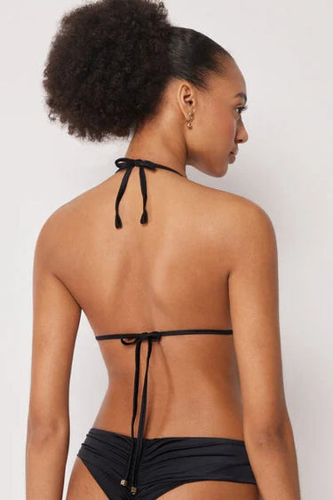 Triangle Bikini Top Shiny Satin