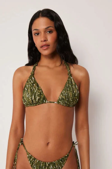 Triangle Bikini Top Natural Tie-Dye