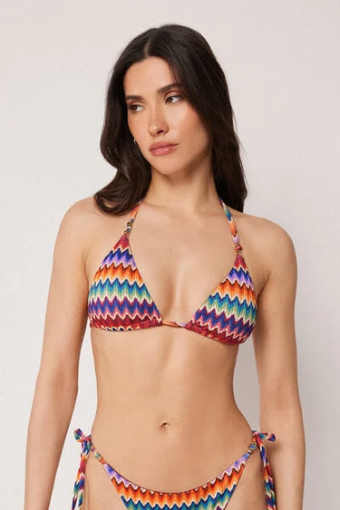 Triangle Bikini Top Vibrant Chevron