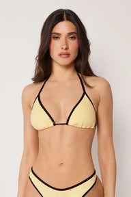 Triangle Bikini Top Bicolor Piping