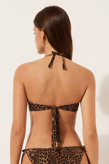 Padded Triangle Bikini Top Wild Animalier