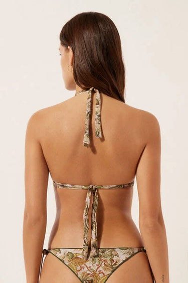Padded Triangle Bikini Top Tropical Foliage