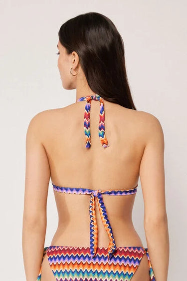 Padded Triangle Bikini Top Vibrant Chevron