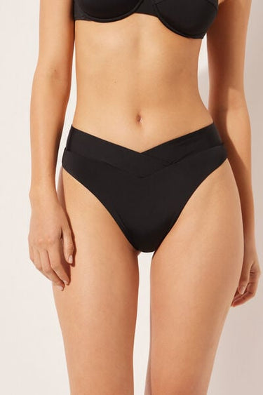High-Waisted V-Cut Brazilian Bikini Bottoms Indonesia