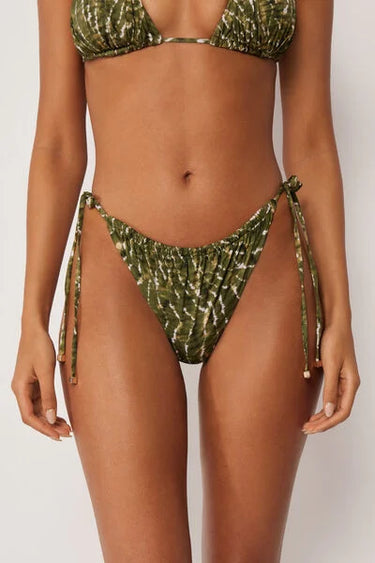 Tie Brazilian Bikini Bottoms Natural Tie-Dye