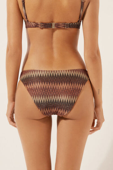 Bikini Bottoms Golden Chevron
