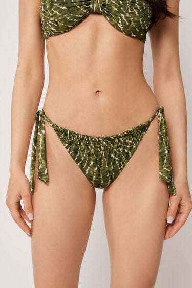 Bow Bikini Bottoms Natural Tie-Dye