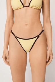 Thong Bikini Bottoms Bicolor Piping
