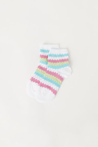 Girls’ Striped Short Socks