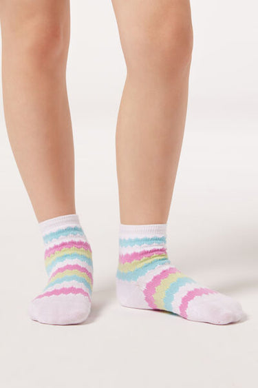Girls’ Striped Short Socks