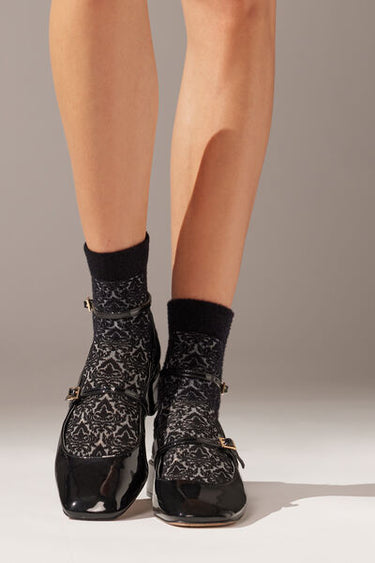Damask Extra-Soft Short Socks