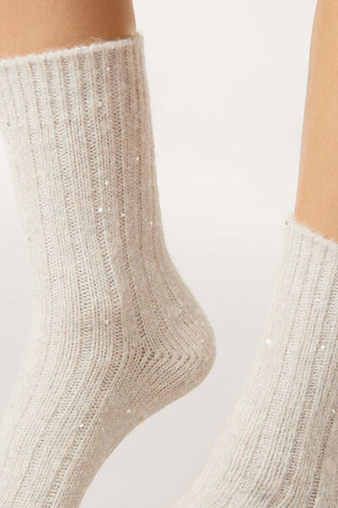 Micro Sequinned Socks