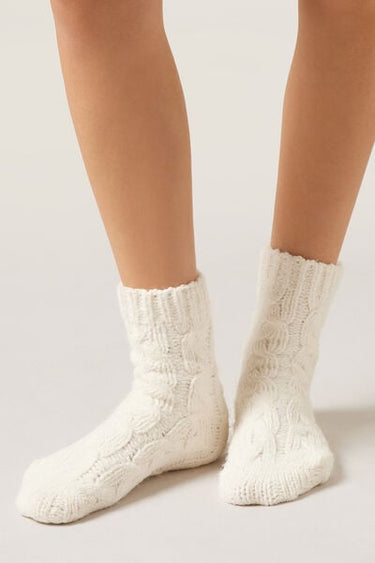 Cable-Patterned Socks