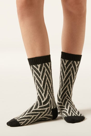 Glitter Chevron Socks