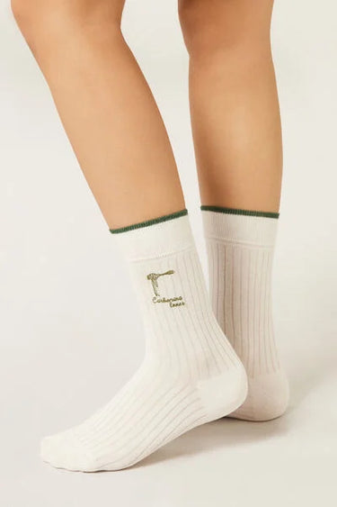 Italian Style Embroidered Socks