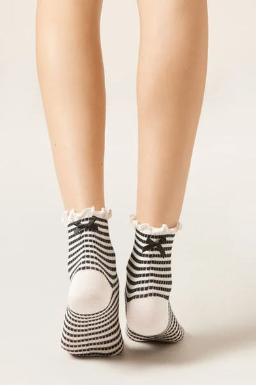 Striped Socks with Bow