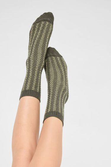 Two-Tone Socks with Cashmere
