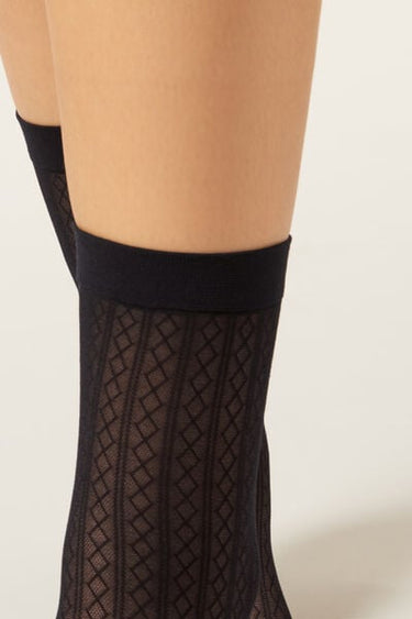 Diamond Pattern Eco Ankle Socks