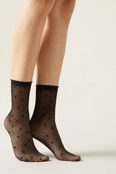 Heart and Polka Dot Pattern Socks