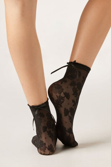 Floral-Patterned Socks