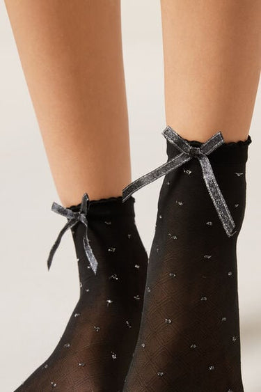 Glitter and Bow Socks