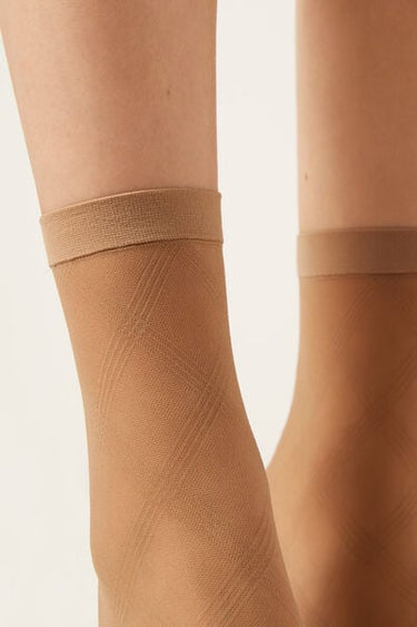 Diamond-Patterned Socks