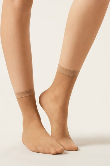 Diamond-Patterned Socks