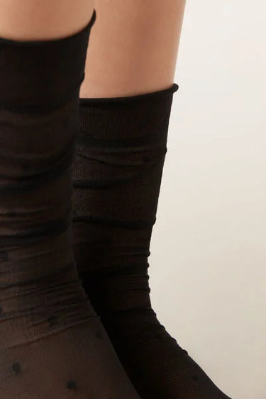 Polka Dot Sheer Socks